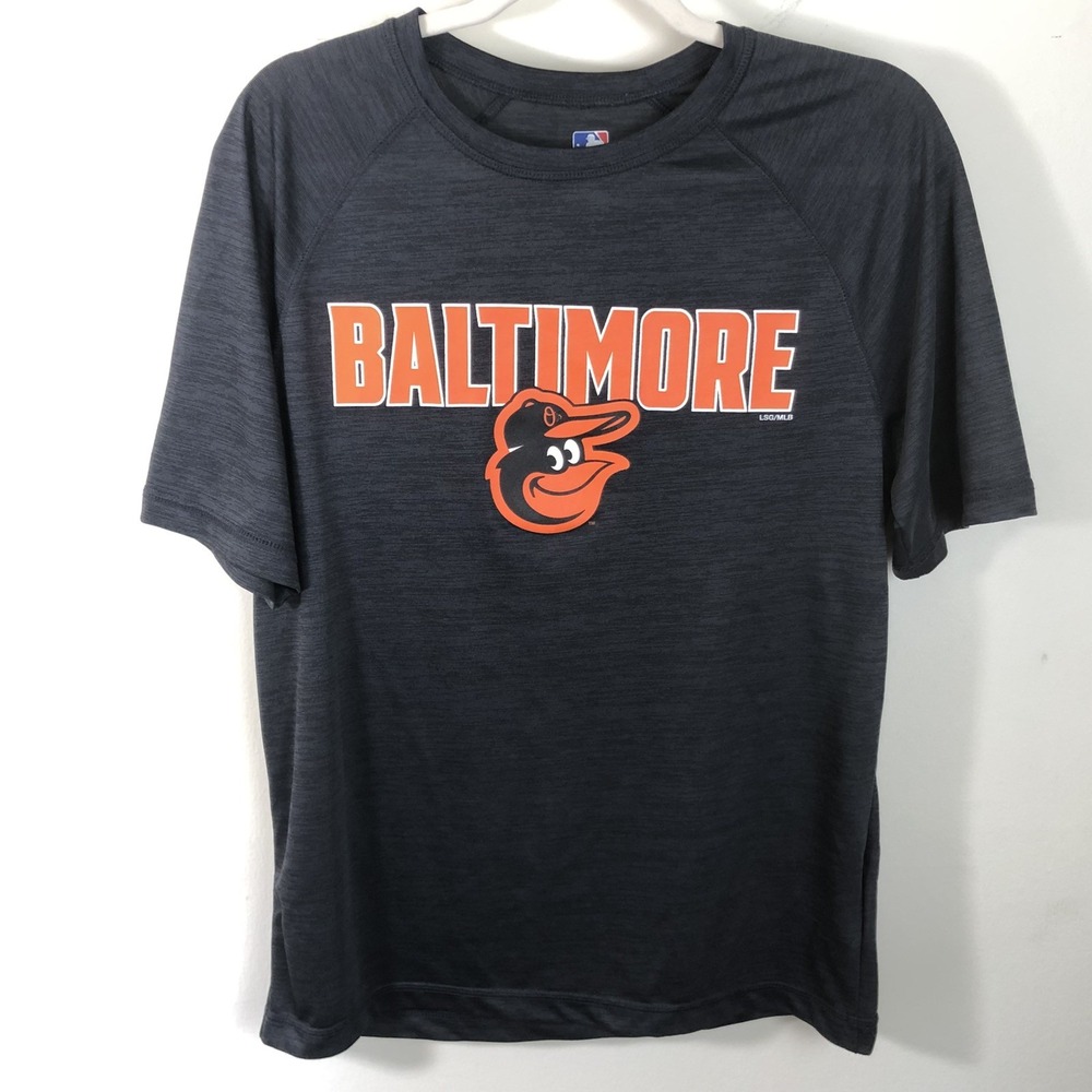 Baltimore Orioles MLB Genuine Merchandise T-shirt Mens Sz M Dark Gray Orange